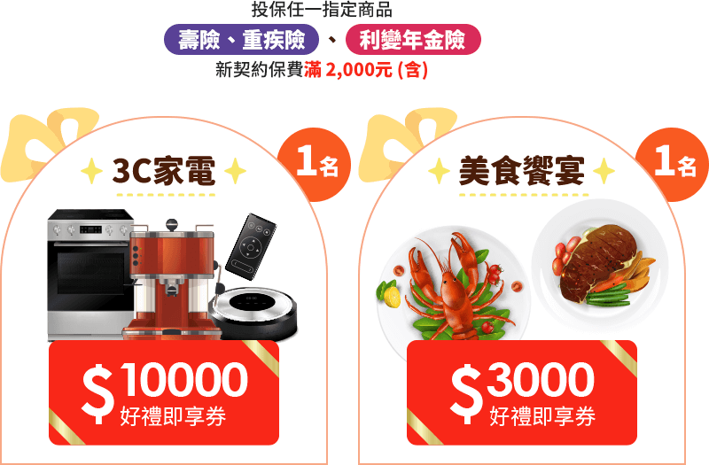 3C家電+美食饗宴
