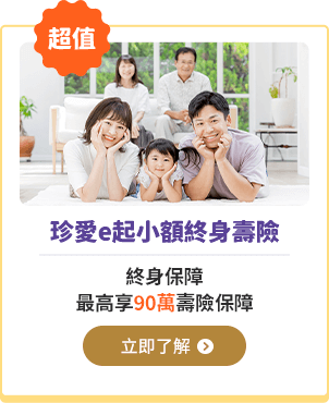 珍愛e起小額終身壽險