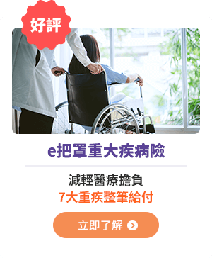 e把罩重大疾病險 減輕醫療負擔，7大重疾整筆給付